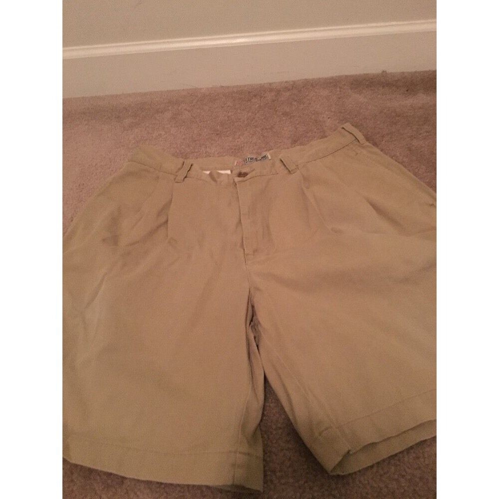 Structure Men's Casual Pleated Front Shorts Zip Pockets Casual Size 34
